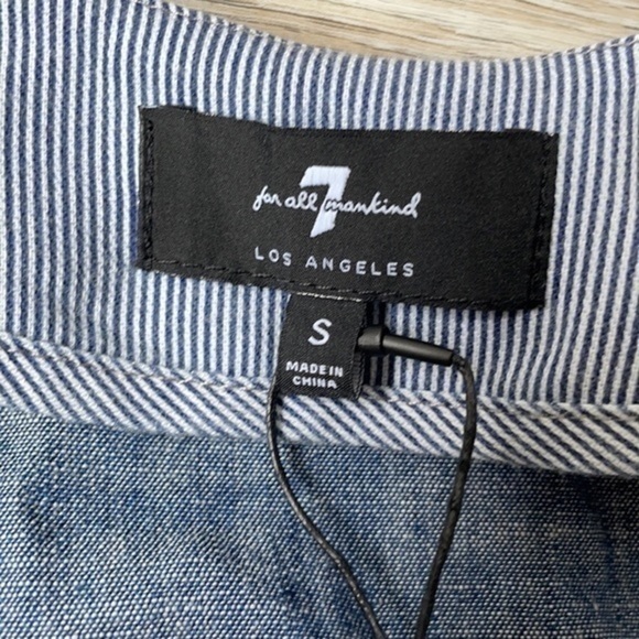 NWT 7 for all mankind dress wraparound denim dress small - Picture 3 of 6